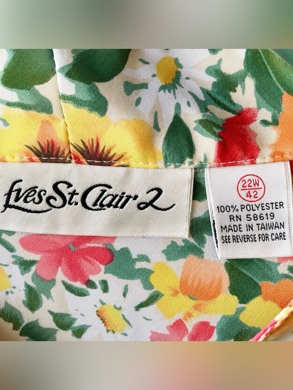 Yves St. Clair 2 22w Floral Blouse - Picture 5 of 6